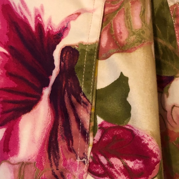 Caribbean Joe Floral 6 button jacket Sm with 4 pockets on front 2 inside pockets - Picture 4 of 12